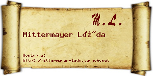Mittermayer Léda névjegykártya